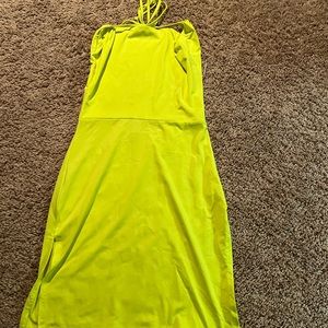 Fashion nova kinley mini dress - neon yellow